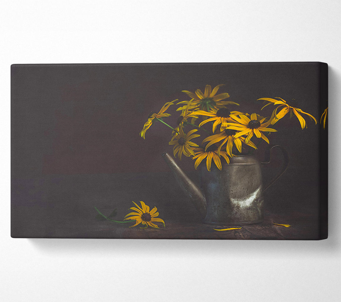  A Canvas Print of Golden Sun In Silver Canvas Print