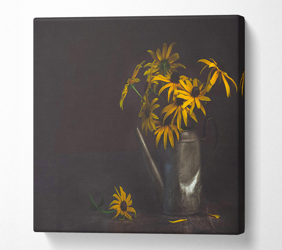  A Canvas Print of Golden Sun In Silver Canvas Print