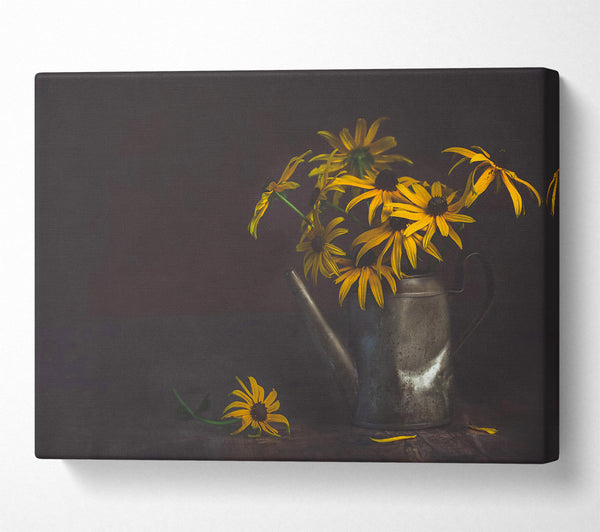  A Canvas Print of Golden Sun In Silver Canvas Print