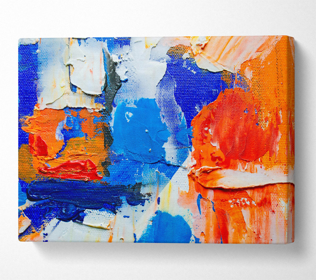  A Canvas Print of Blue Abstract Strokes Canvas Print