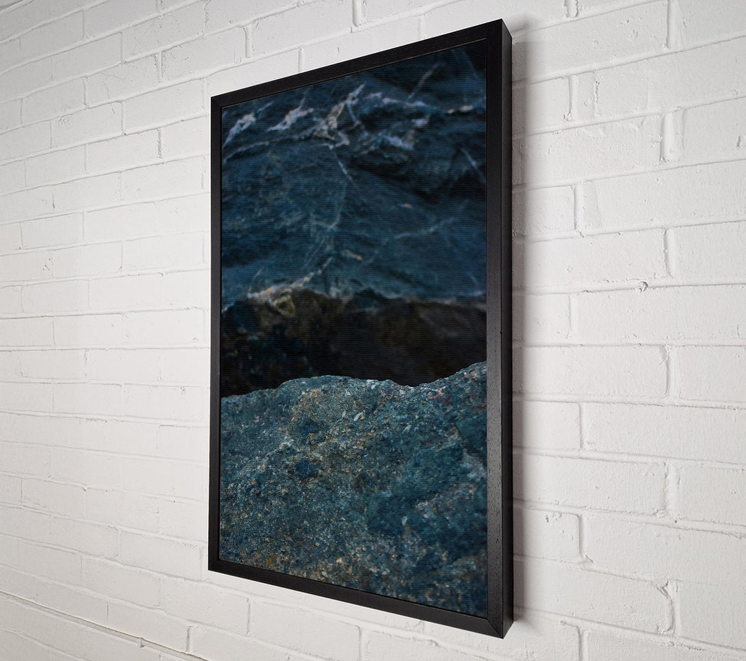  A Canvas Print of Teal Rock Face Canvas Art