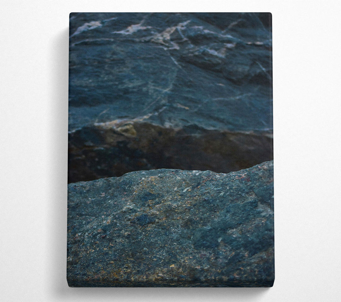  A Canvas Print of Teal Rock Face Canvas Art