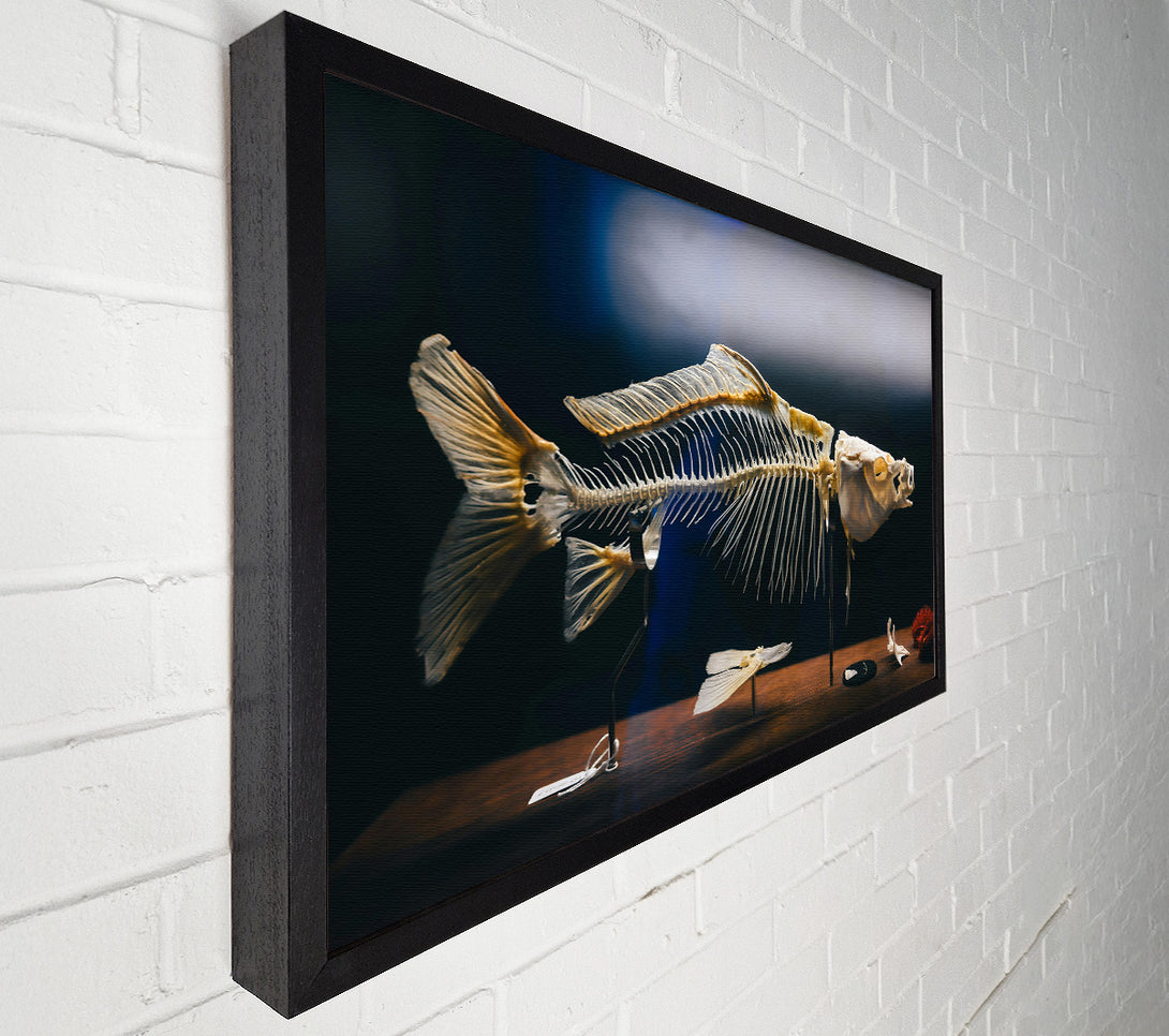  A Canvas Print of Ivory Fish Skeleton Canvas Print