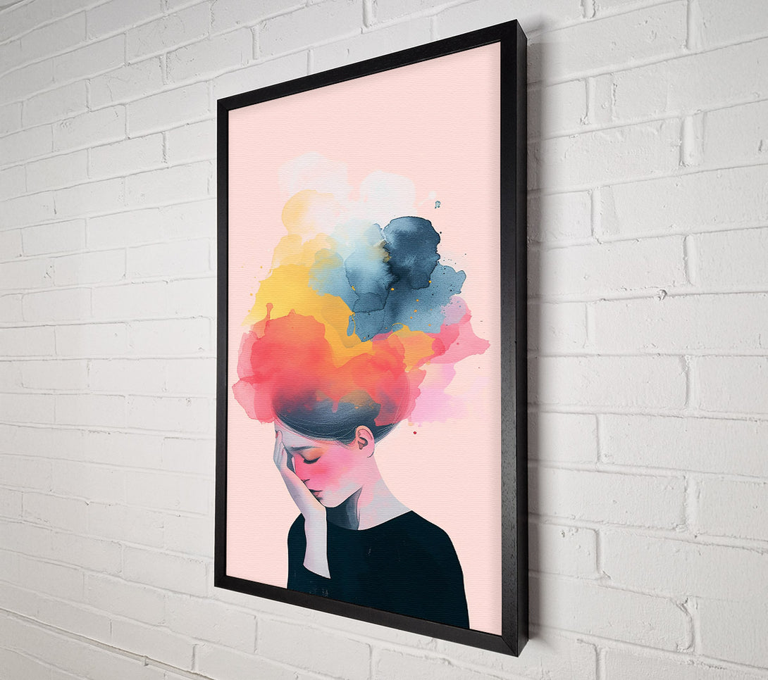 A Canvas Print of Pink Watercolor Dream Canvas Print