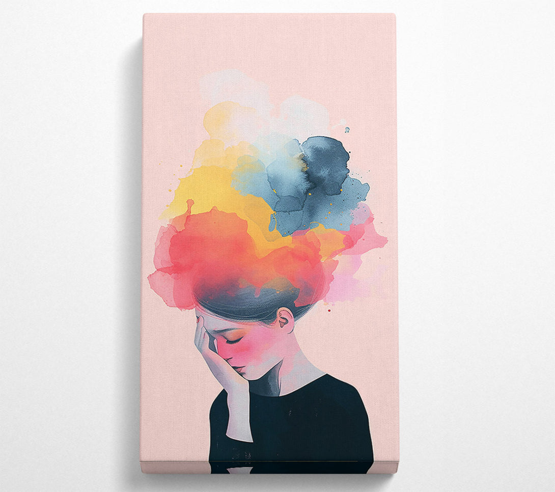  A Canvas Print of Pink Watercolor Dream Canvas Print