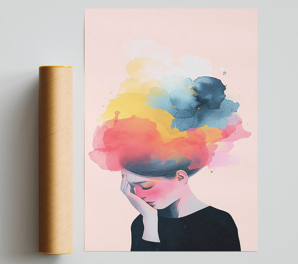 Pink Watercolor Dream Giclee Print