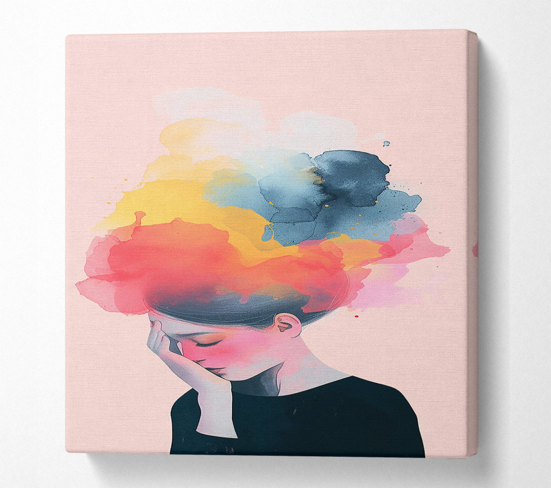  A Canvas Print of Pink Watercolor Dream Canvas Print