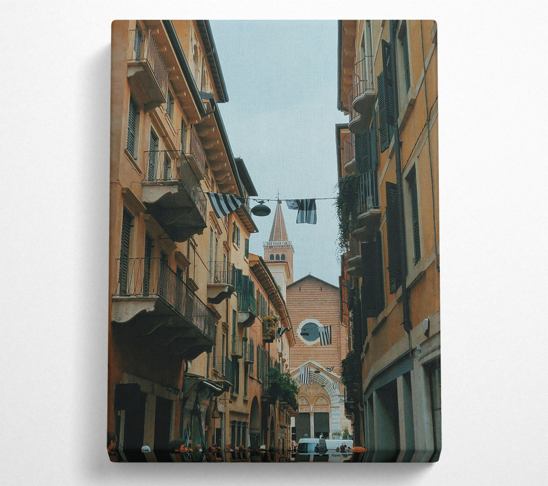  A Canvas Print of Golden Hour Alleyway Canvas Wall Art