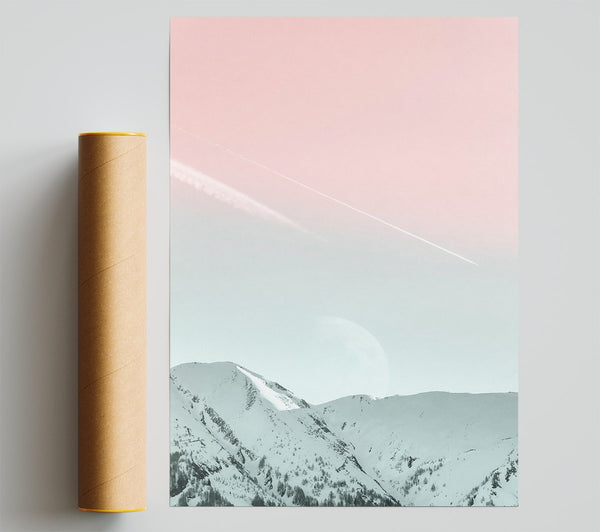 Pale Pink Mountainscape Giclee Print