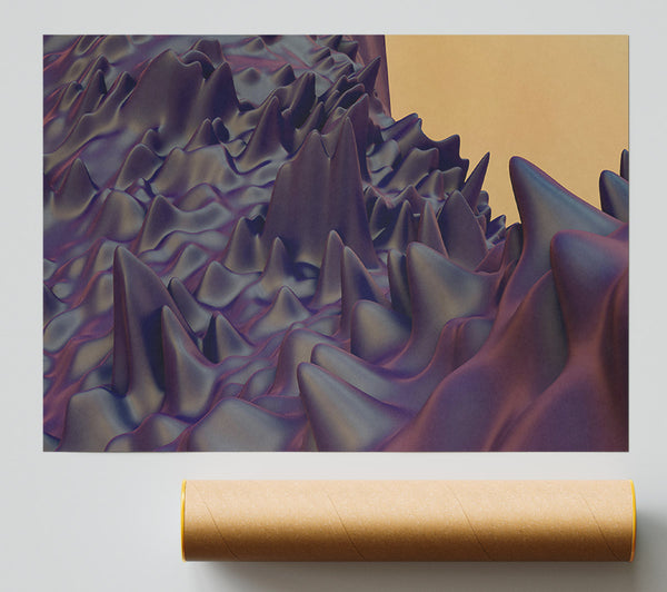 Purple Spiky Landscape Poster
