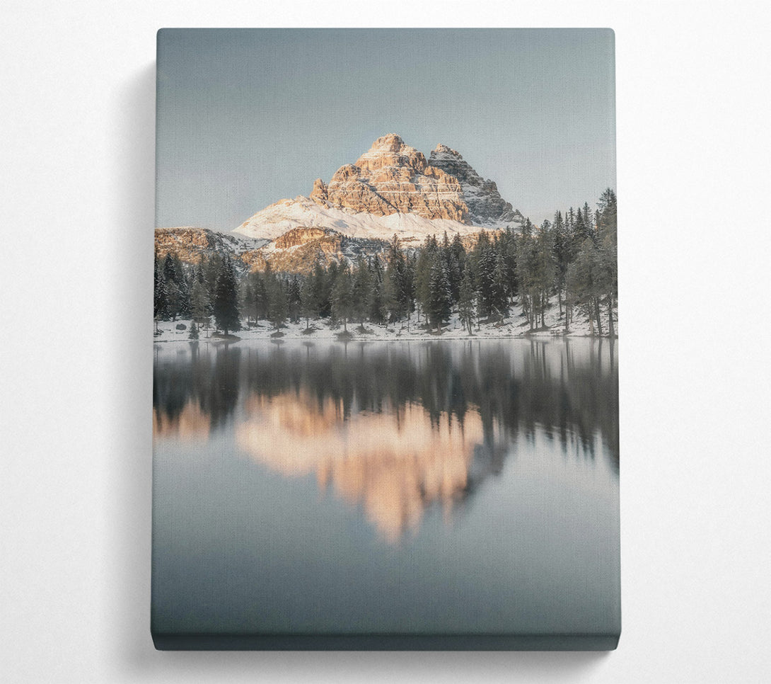 A Canvas Print of Pale Reflection In The Pines Canvas Wall Art