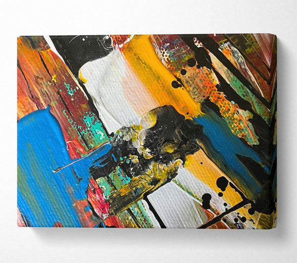  A Canvas Print of Blue Abstract Streaks Canvas Wall Art