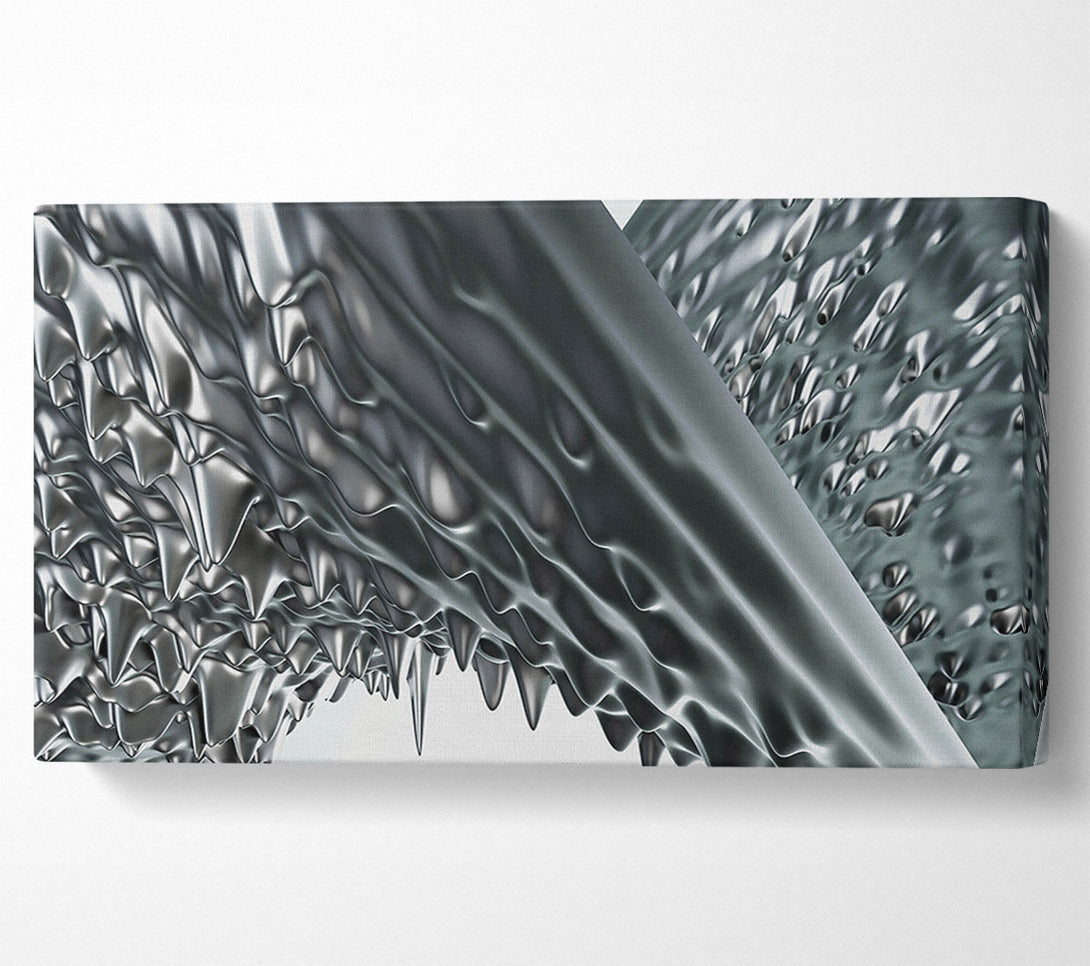  A Canvas Print of Silver Flowing Form Canvas Wall Art