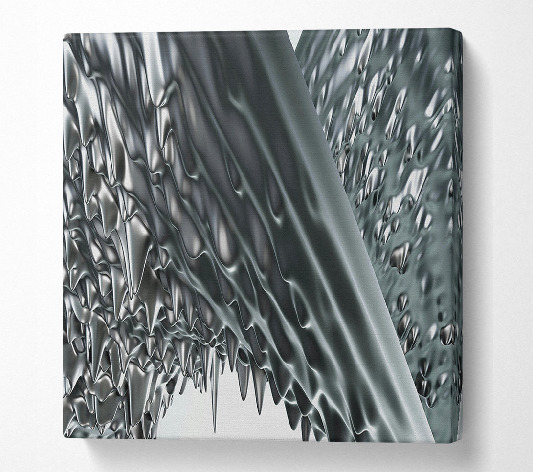  A Canvas Print of Silver Flowing Form Canvas Wall Art