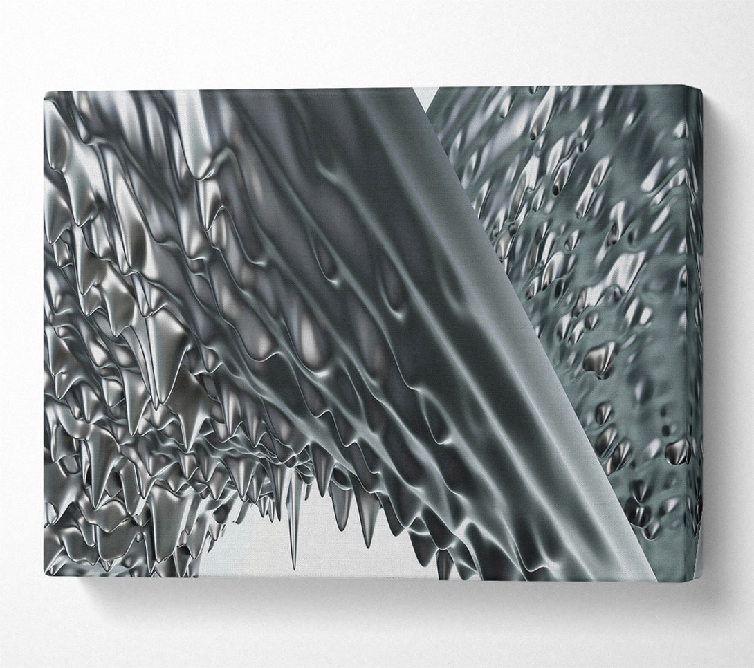  A Canvas Print of Silver Flowing Form Canvas Wall Art