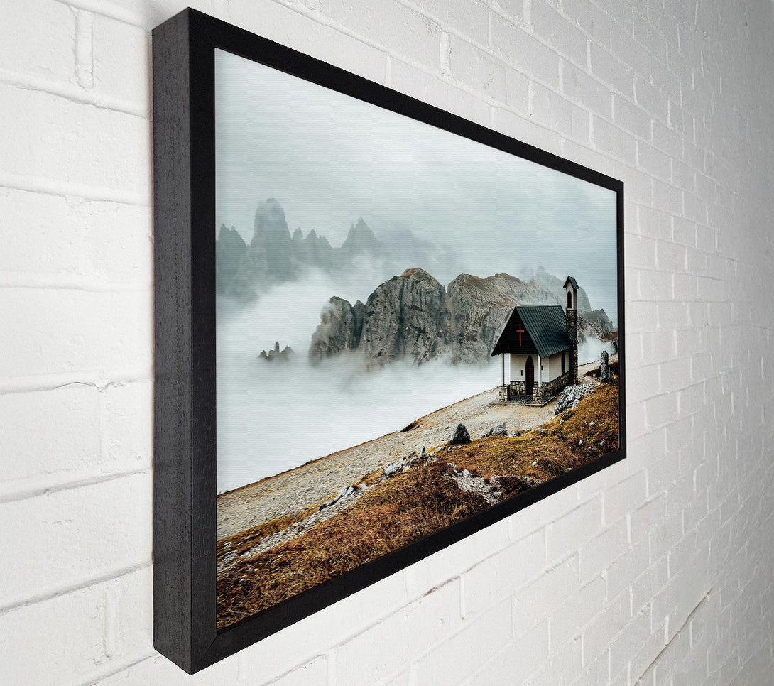  A Canvas Print of Gray Stone Chapel Canvas Wall Art