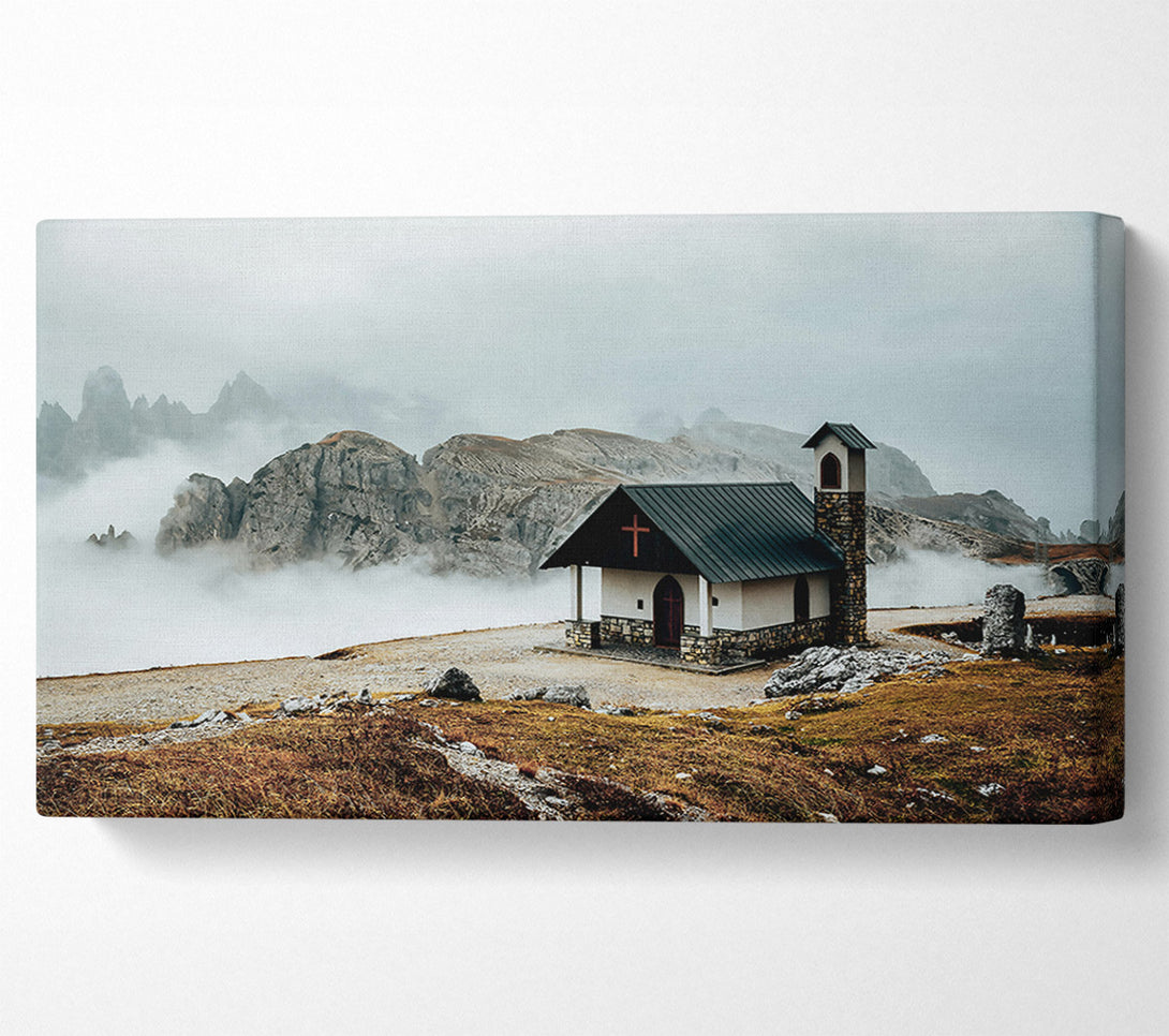  A Canvas Print of Gray Stone Chapel Canvas Wall Art
