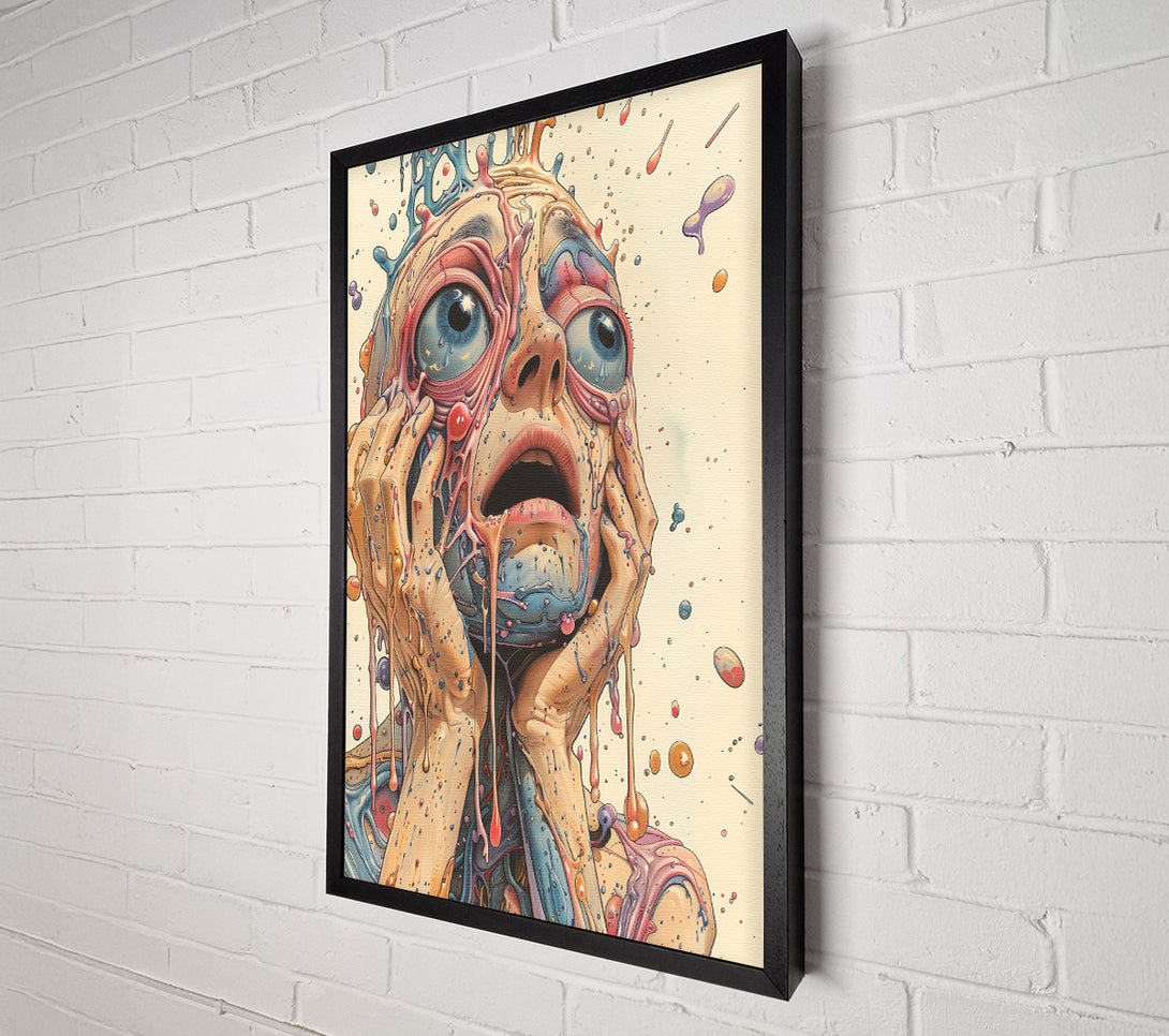  A Canvas Print of Blue Melted Scream Canvas Wall Art
