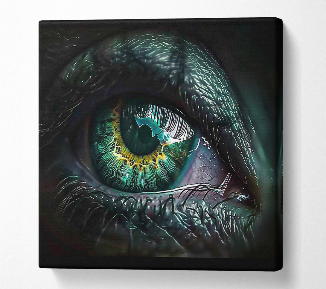  A Canvas Print of Emerald Eye Gaze Canvas Wall Art