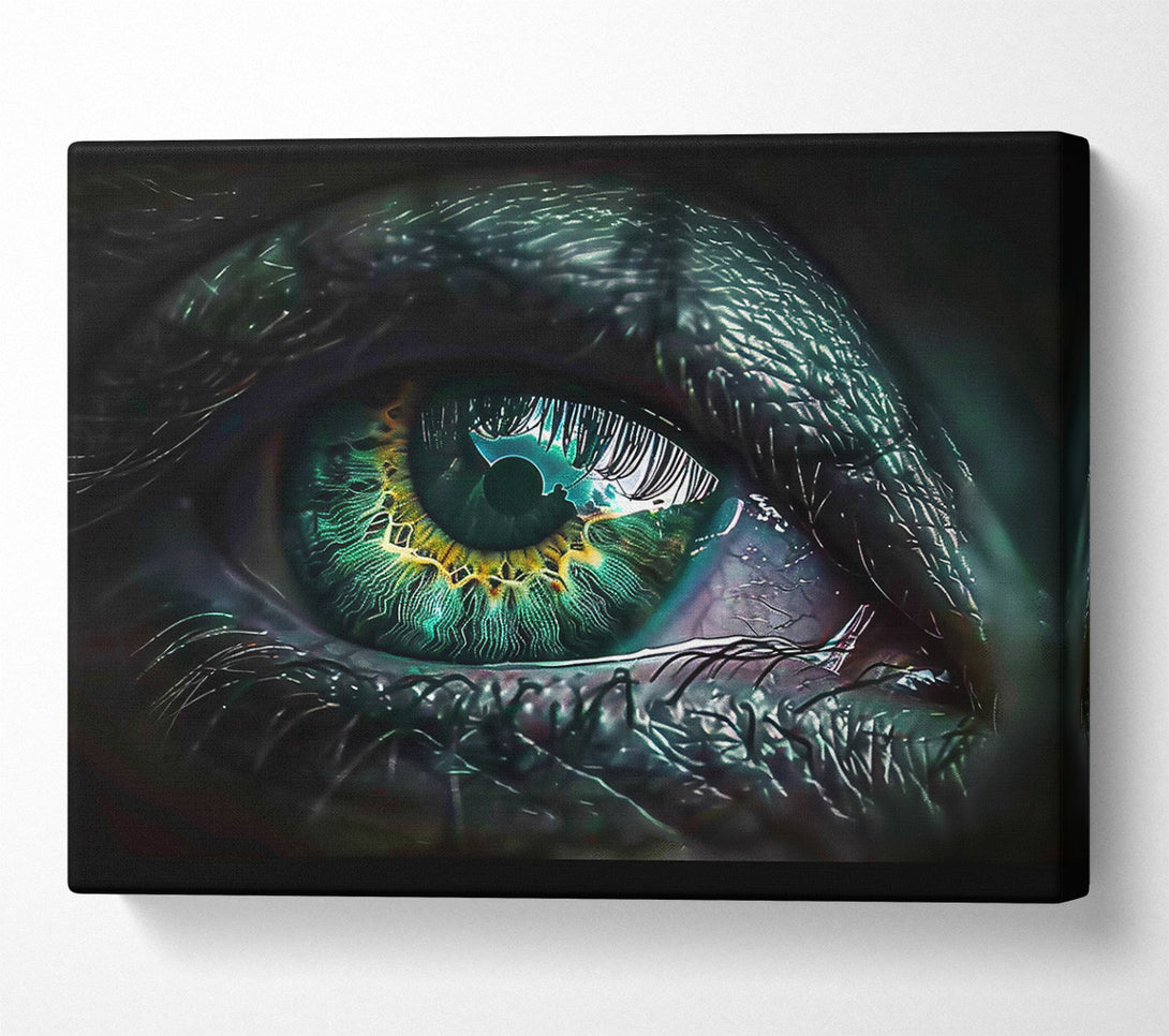  A Canvas Print of Emerald Eye Gaze Canvas Wall Art