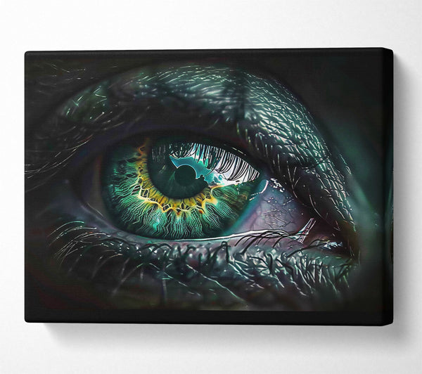  A Canvas Print of Emerald Eye Gaze Canvas Wall Art