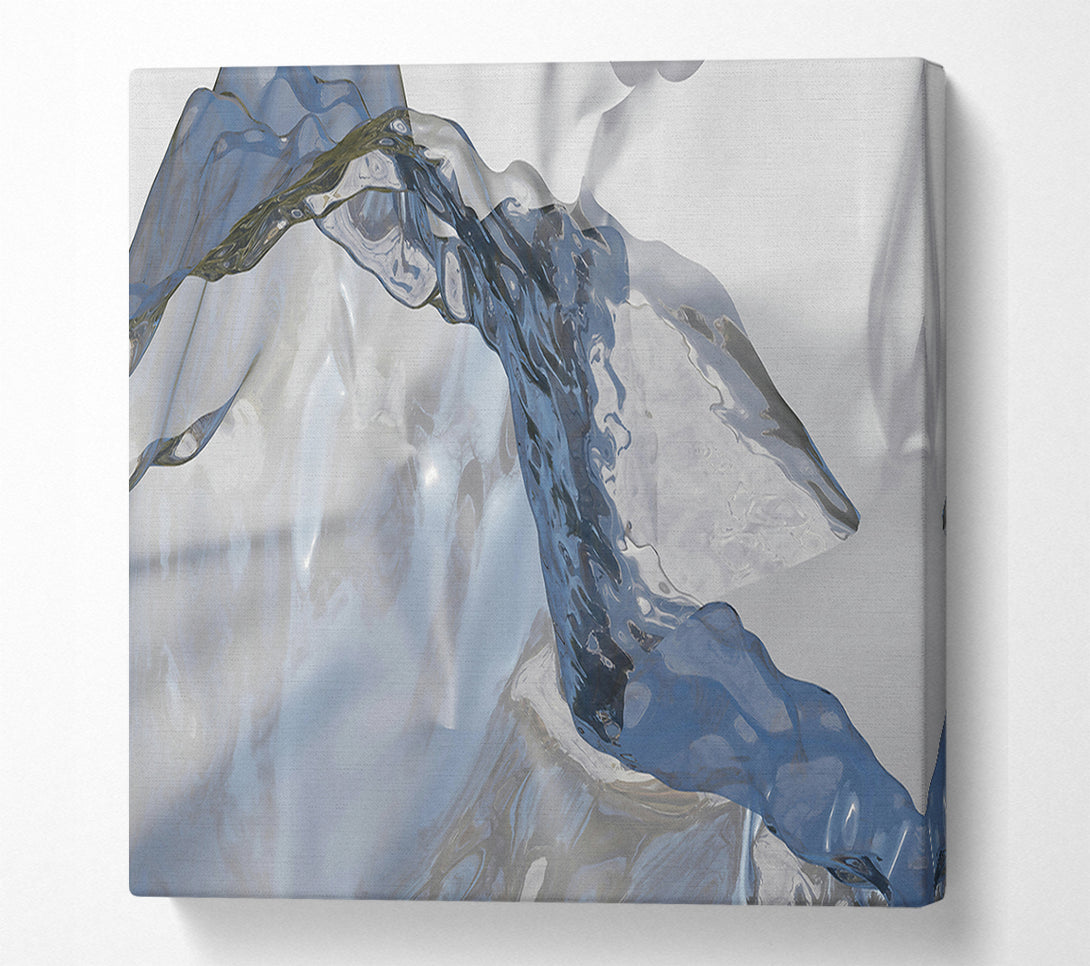 A Canvas Print of Blue Liquid Forms Canvas Wall Art