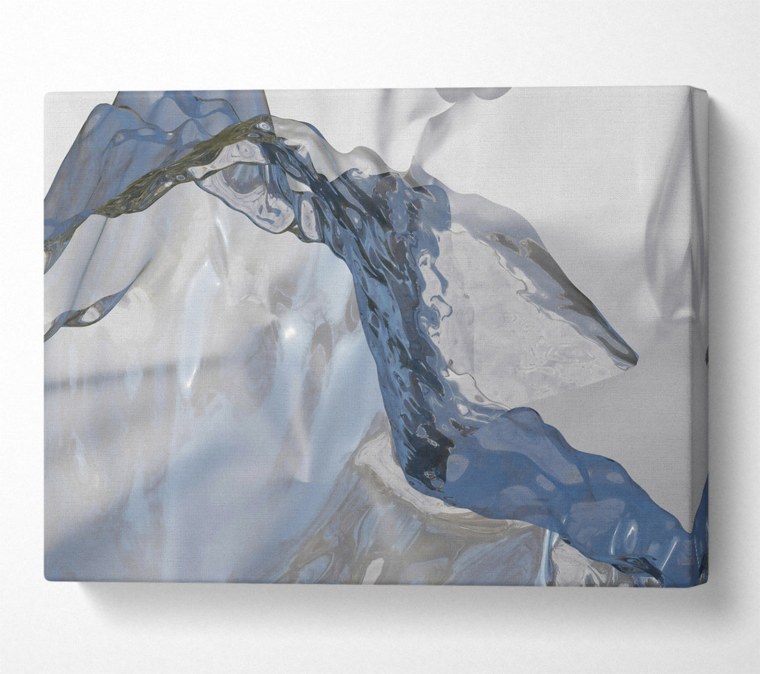  A Canvas Print of Blue Liquid Forms Canvas Wall Art
