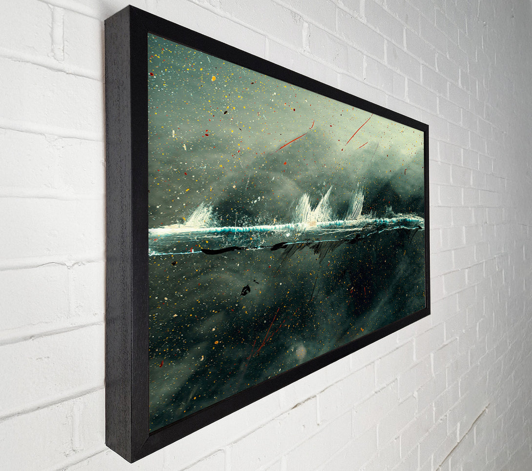  A Canvas Print of Seafoam Stormy Night Canvas Print