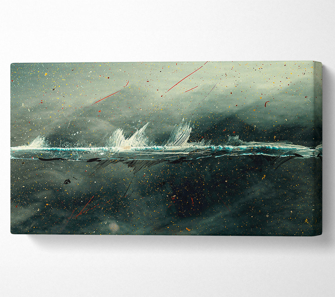  A Canvas Print of Seafoam Stormy Night Canvas Print