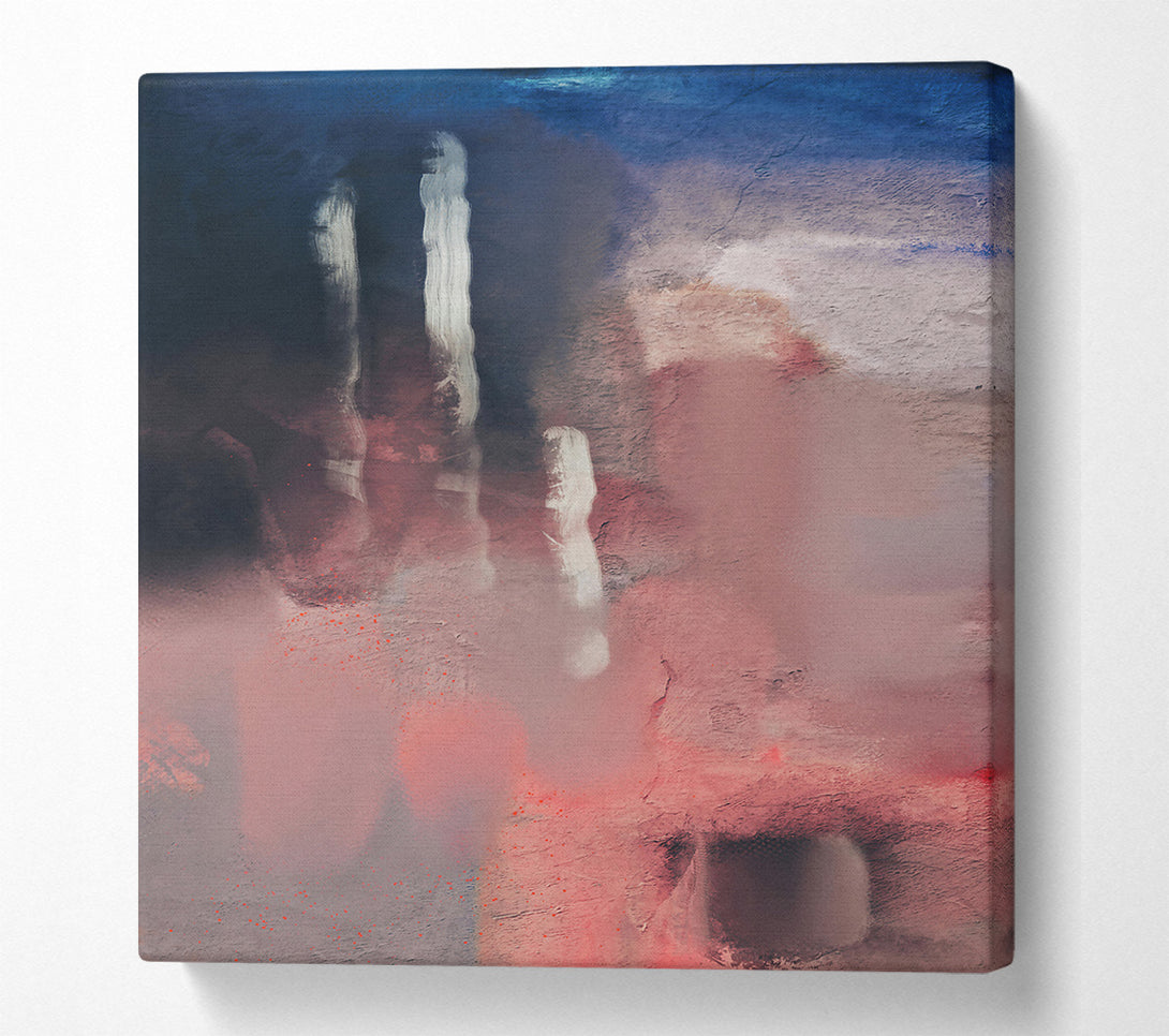  A Canvas Print of Blush And Blue Strokes Canvas Wall Art
