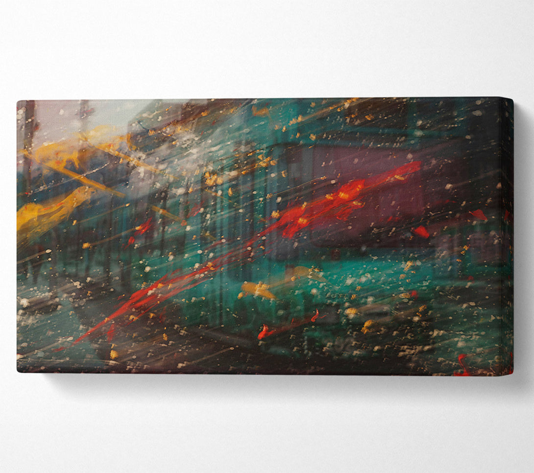  A Canvas Print of Emerald Swirls And Streaks Canvas Art