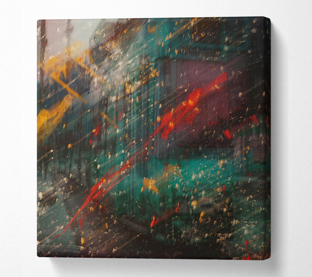  A Canvas Print of Emerald Swirls And Streaks Canvas Art