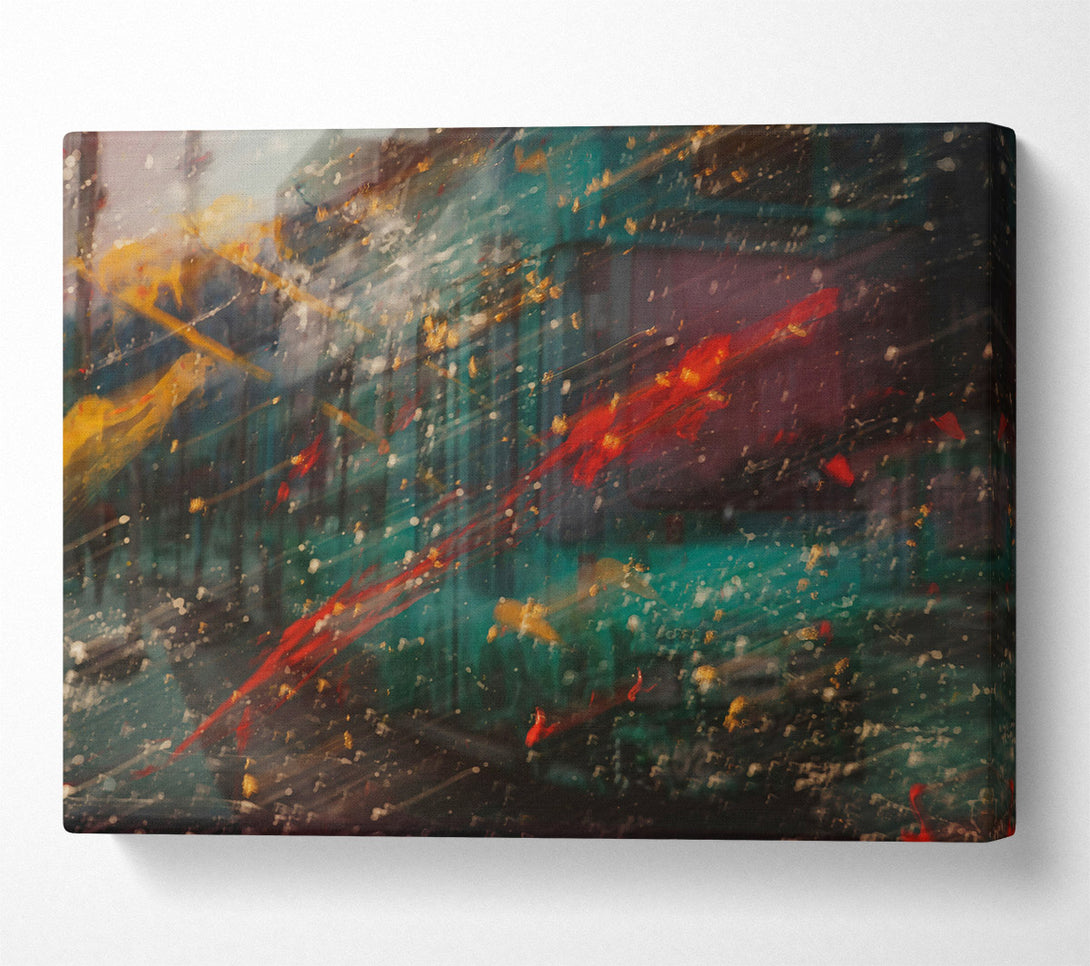  A Canvas Print of Emerald Swirls And Streaks Canvas Art