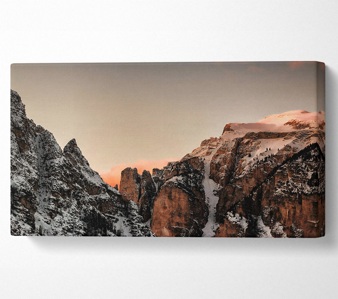  A Canvas Print of Rose-Tinted Peaks Canvas Art