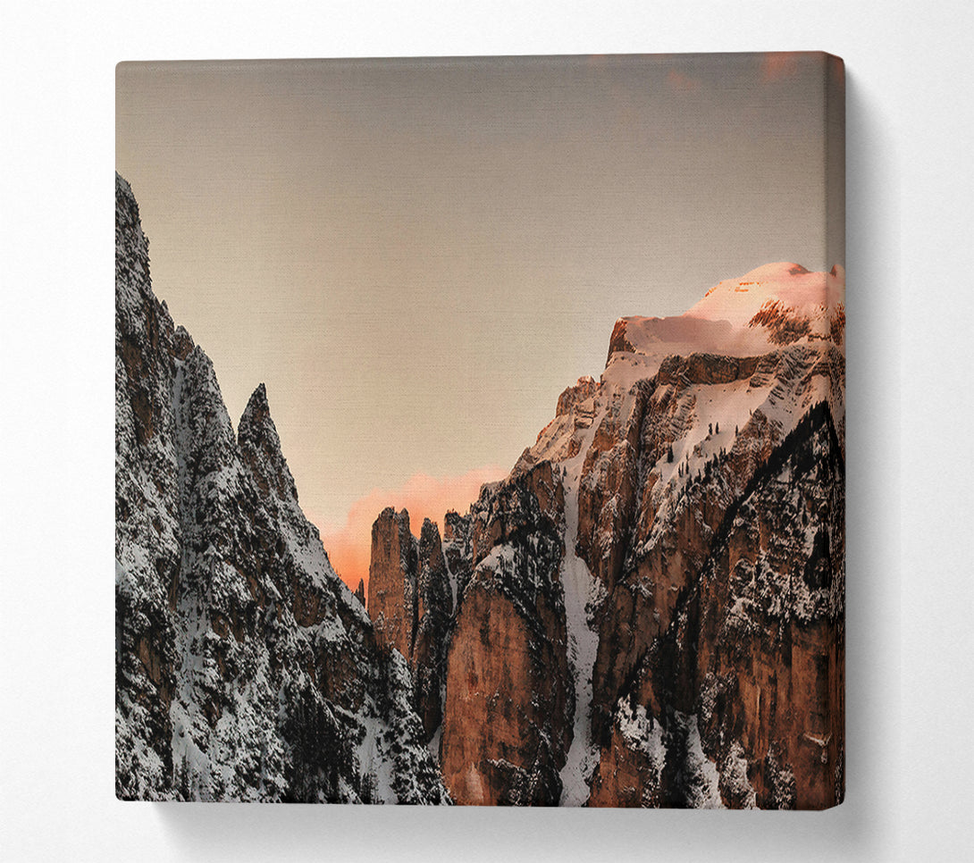  A Canvas Print of Rose-Tinted Peaks Canvas Art