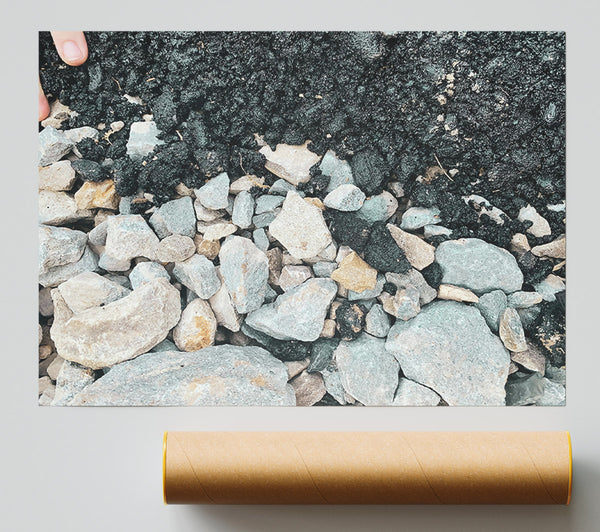 Grey Gravel Underlayment Giclee Print