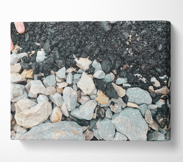  A Canvas Print of Grey Gravel Underlayment Canvas Art