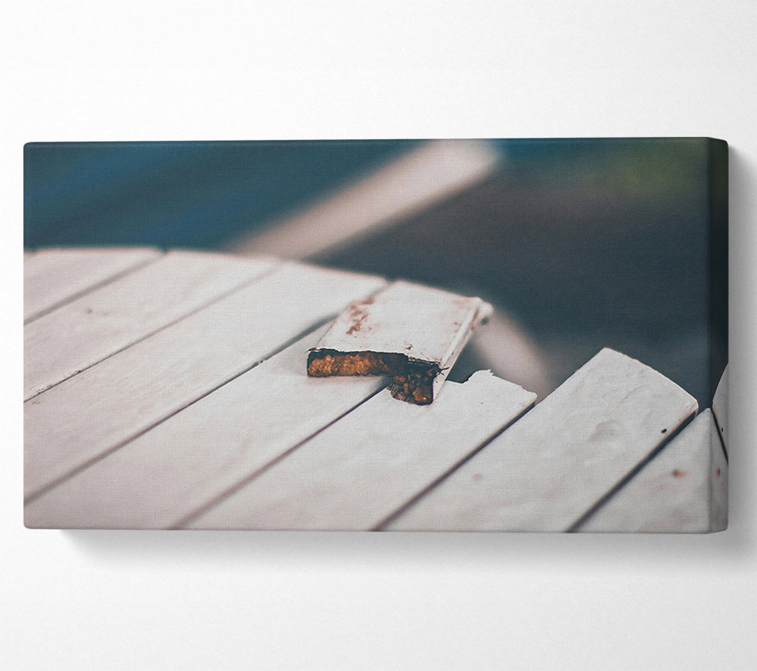 A Canvas Print of White Wood Bite Canvas Wall Art