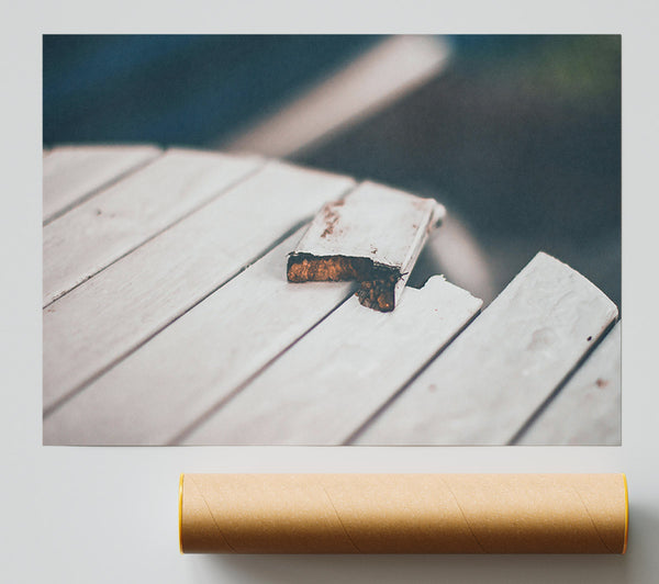 White Wood Bite Giclee Print