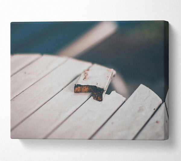  A Canvas Print of White Wood Bite Canvas Wall Art