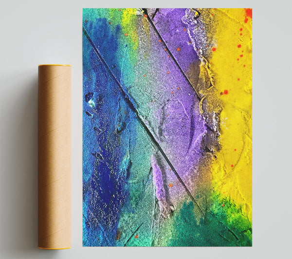 Purple And Yellow Abstract Giclee Print