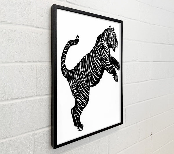 Black And White Tiger Leap