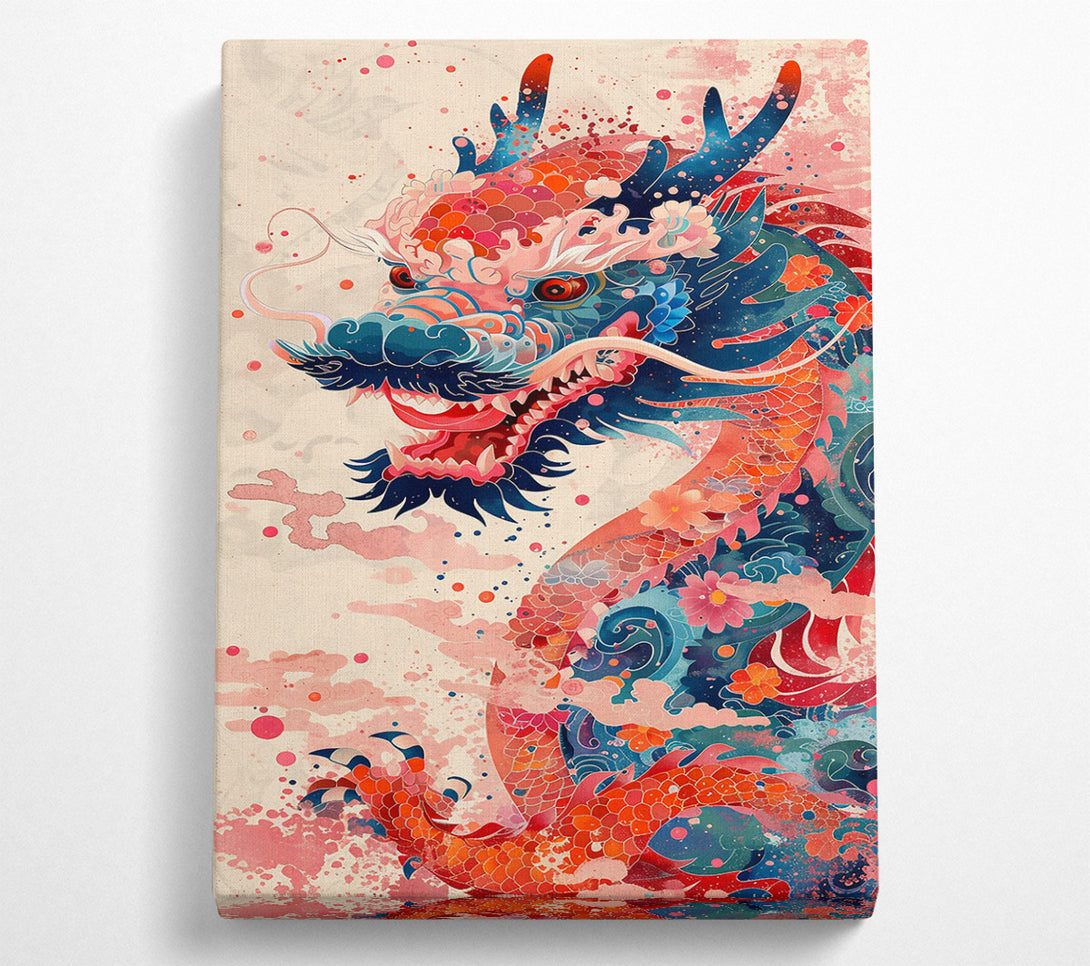  A Canvas Print of Crimson Dragon'S Fury Canvas Wall Art
