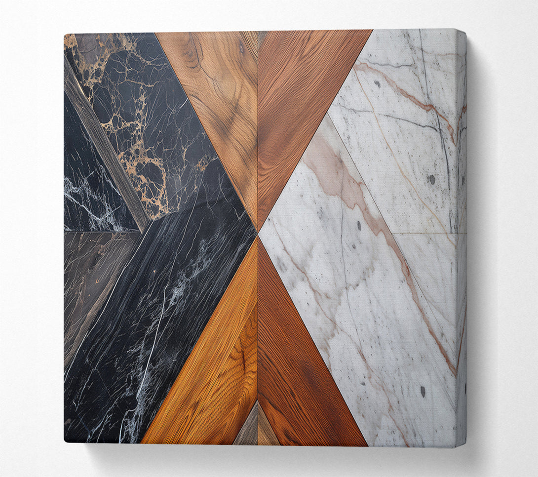  A Canvas Print of Black And Brown Mosaic Canvas Art