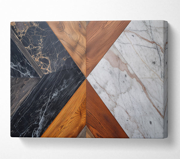  A Canvas Print of Black And Brown Mosaic Canvas Art