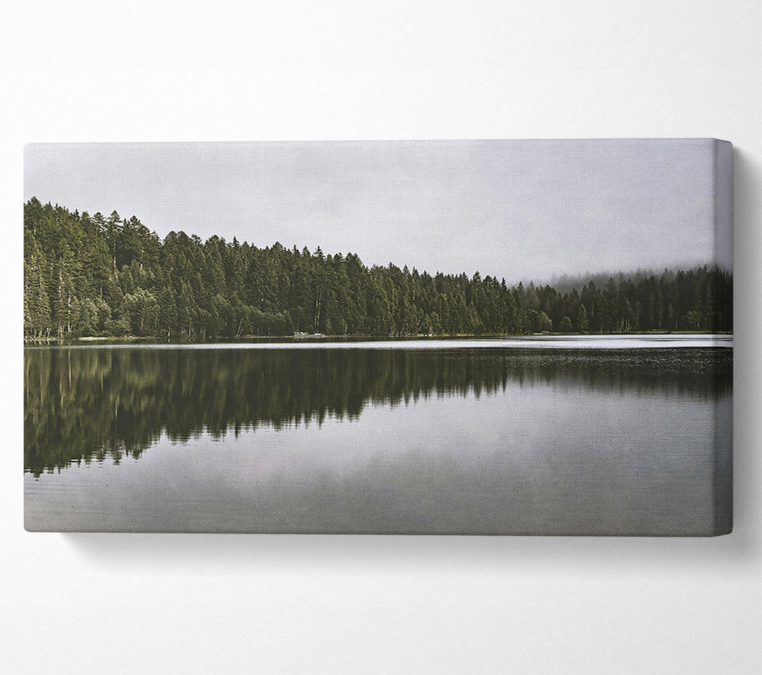  A Canvas Print of Green Mirror Lake Canvas Wall Art