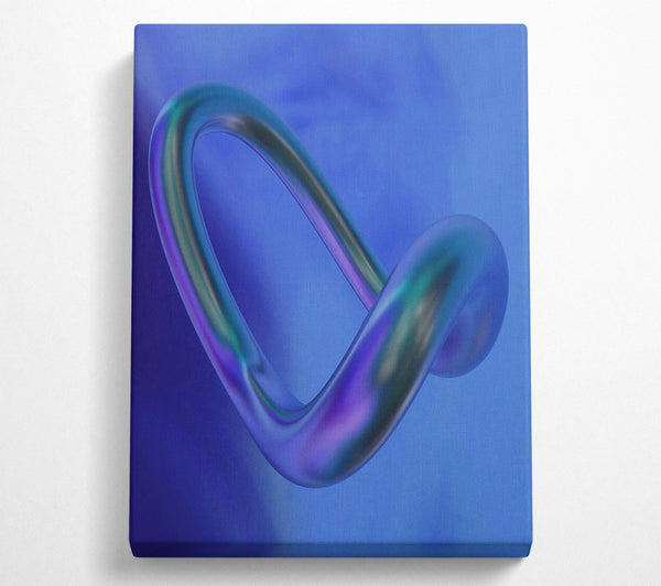  A Canvas Print of Blue Iridescent Loop Canvas Wall Art
