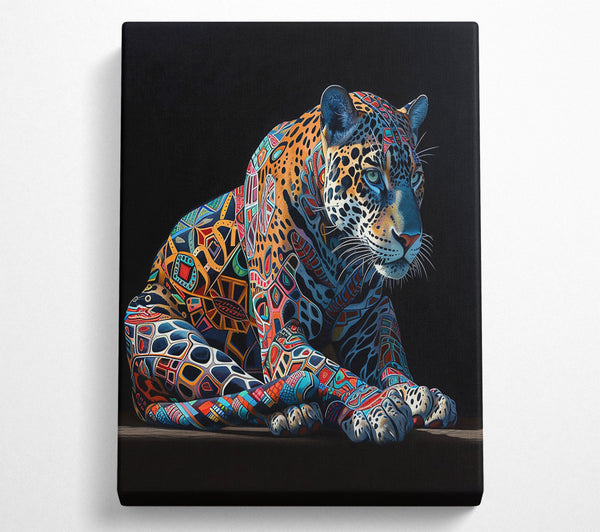  A Canvas Print of Blue Jaguar Tapestry Canvas Art