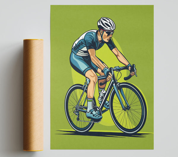 Blue Pedal Pusher Poster