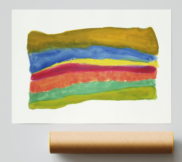 Golden Horizon Layers Poster